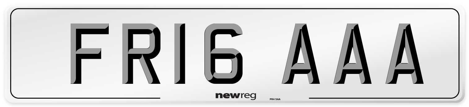FR16 AAA Number Plate from New Reg